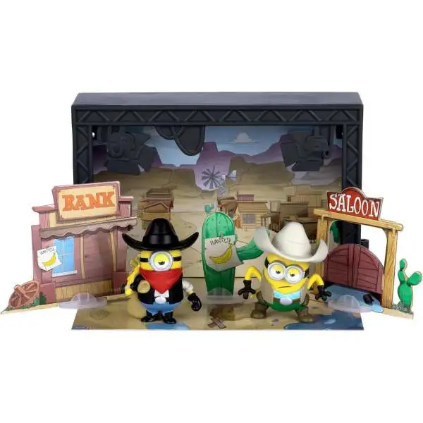 Despicable Me Minions & Monsters Cast & Crew Old Western Sound Stage Story Pack [2 Mini Figures, Sound Stage & 3 Props]
