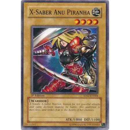 YuGiOh 2009 Starter Deck Common X-Saber Anu Piranha #5DS2-EN004