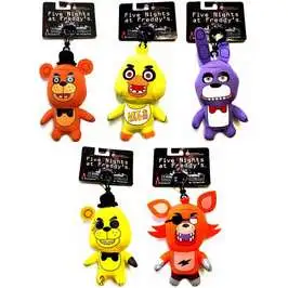 Five Nights at Freddy's 4-Inch Set of 5 Plush Clip Ons