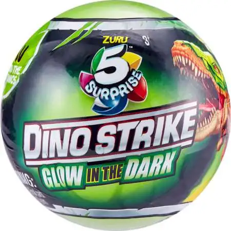 5 Surprise Dino Strike Series 2 Glow-in-the-Dark Mystery Pack [1 RANDOM Figure]