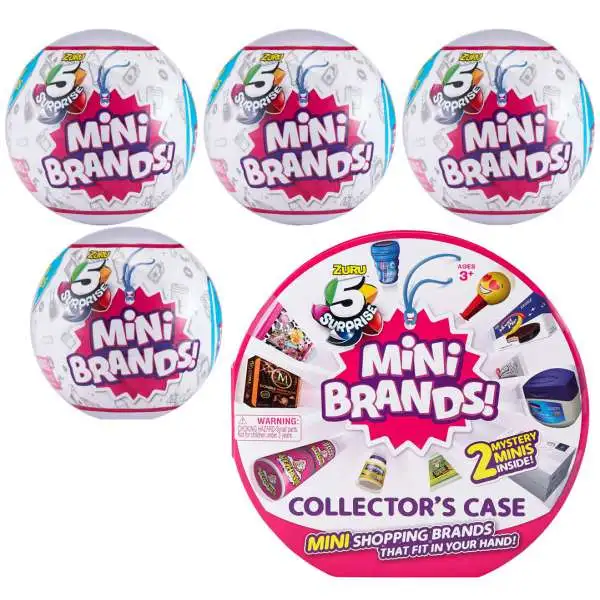 5 Surprise Mini Brands Series 2 Collector Case Includes 4 Exclusive 