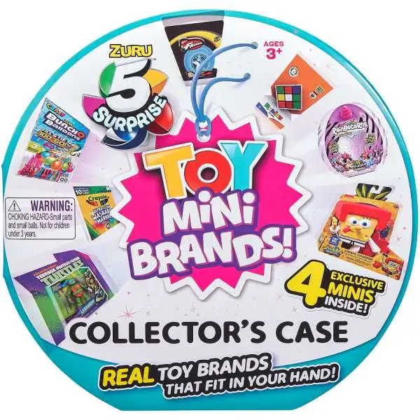 5 Surprise Mini Brands! TOY Series 1 Collector Case [Version 1, Includes 4 Exclusive Minis!]