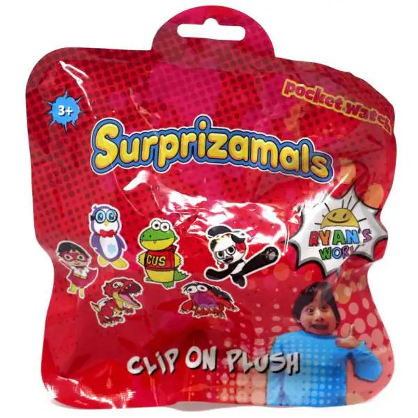 Ryan's World Clip on Plush Surprizamals Mystery Pack [1 RANDOM Figure]