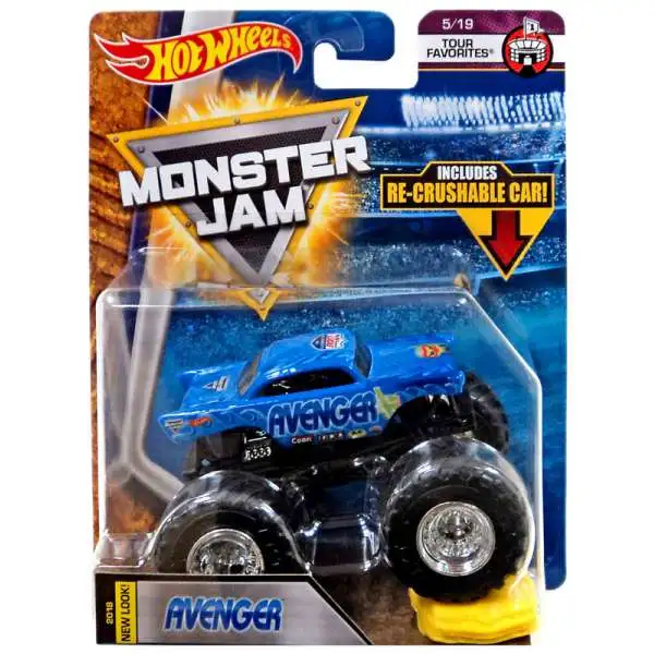 Hot Wheels Monster Jam 25 Avenger 164 Diecast Car 519 Tour
