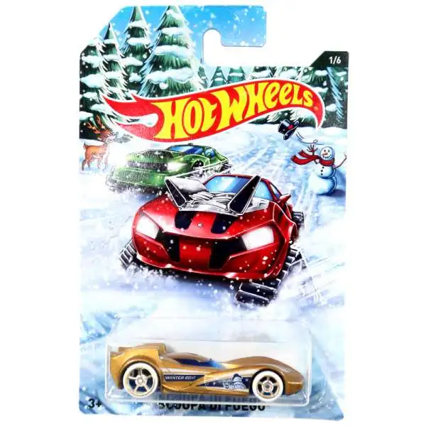 Hot Wheels 2017 Holiday Hot Rods Scoopa Di Fuego Diecast Car #1/6