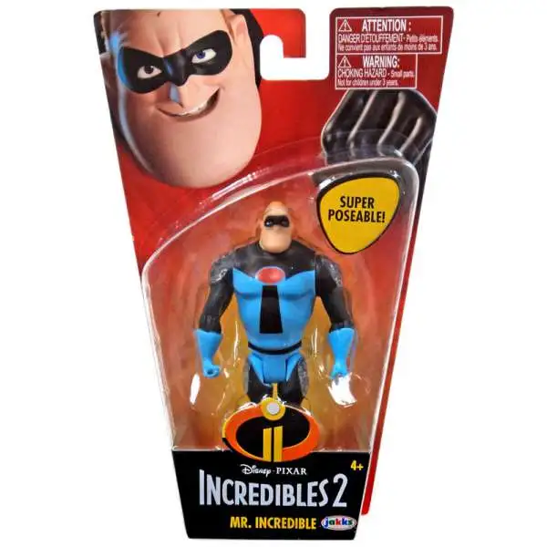 Disney / Pixar Incredibles 2 Super Poseable Series 2 Mr. Incredible Basic Action Figure [Damaged Package]