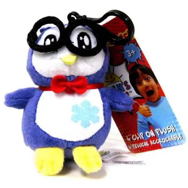 Ryan's World Penguin 4-Inch Clip On Plush
