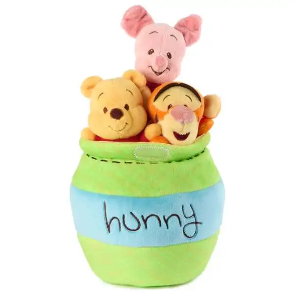 Disney Winnie the Pooh Pooh, Piglet & Tigger with Hunny Pot 8-Inch Plush Playset