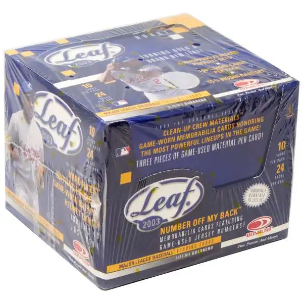 MLB 2003 Leaf Baseball Trading Card HOBBY Box [24 Packs]