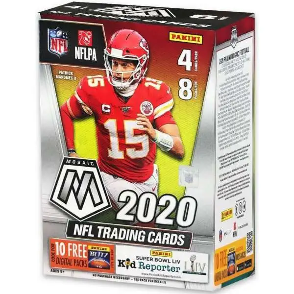 NFL Panini 2020 Mosaic Football Trading Card BLASTER Box [8 Packs]