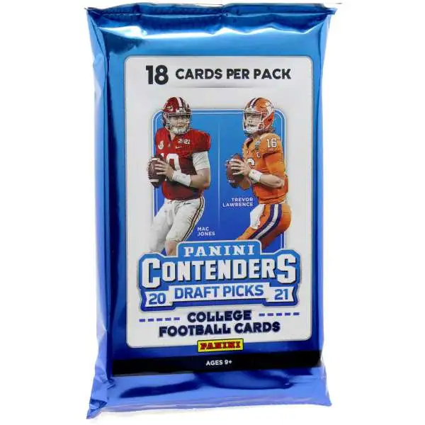 NFL Panini 2021 Contenders Draft Picks Football Trading Card HOBBY Pack [18 Cards]