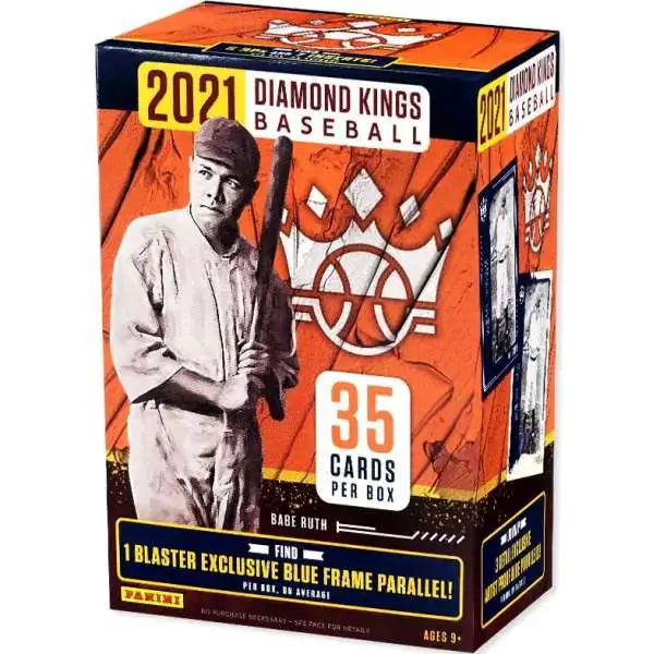 MLB Panini 2021 Diamond Kings Baseball Trading Card BLASTER Box [7 Packs, 1 Blue Frame Parallel]