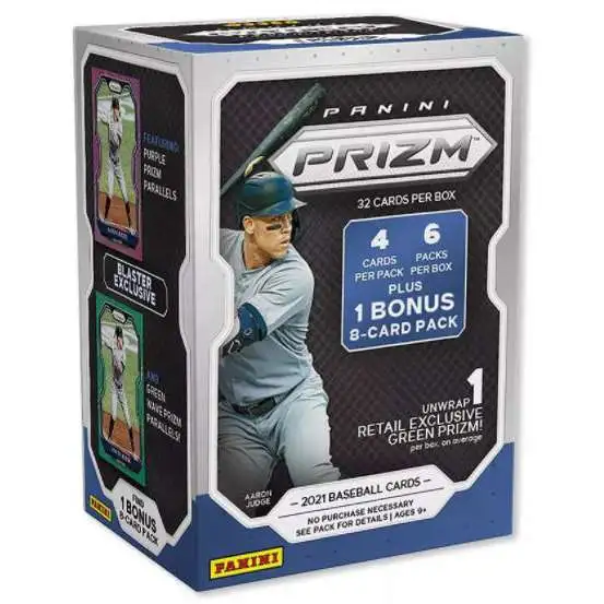 MLB Panini 2021 Prizm Baseball Trading Card BLASTER Box [6 Packs + 1 Bonus Pack]