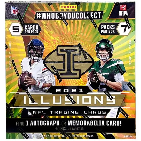 NFL Panini 2021 Illusions Football Trading Card MEGA Box Pack 5 Cards