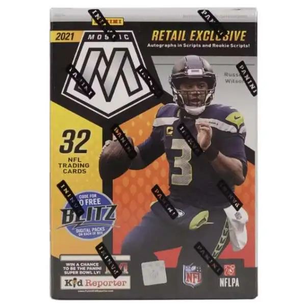 NFL Panini 2021 Mosaic Football Exclusive Trading Card BLASTER Box [8 Packs Red Inserts]