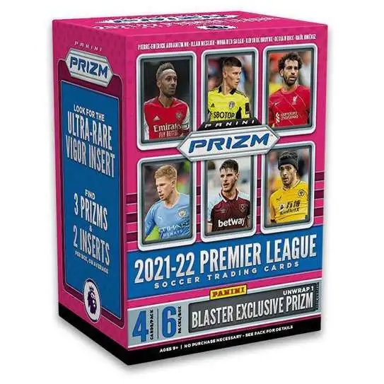 Panini Prizm 2021-22 Premier League Soccer Trading Card BLASTER Box [6 Packs]