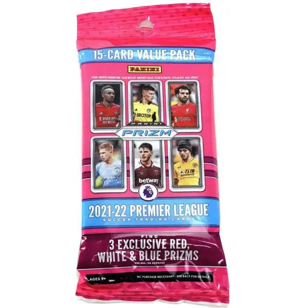 Panini 2021-22 Prizm Premier League Soccer Trading Card VALUE Pack [15 Cards]