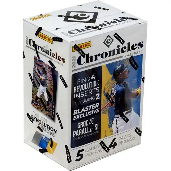 MLB Panini 2021 Chronicles Baseball Trading Card BLASTER Box [4 Packs, 2 Groove Parallels]