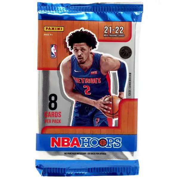 NBA Panini 2021-22 Hoops Basketball Trading Card HOBBY Pack [8 Cards]