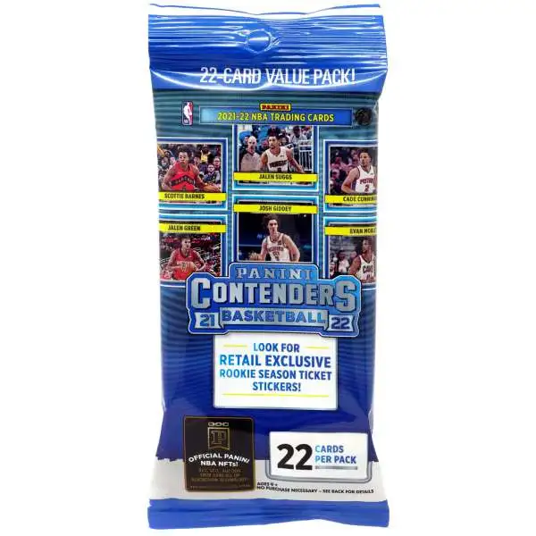 NBA Panini 2021-22 Contenders Basketball Trading Card VALUE Pack [22 Cards]