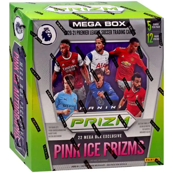 MLS Prizm 2020-21 Premier League Soccer Trading Card MEGA Box [12 Packs, Pink Ice Prizms]