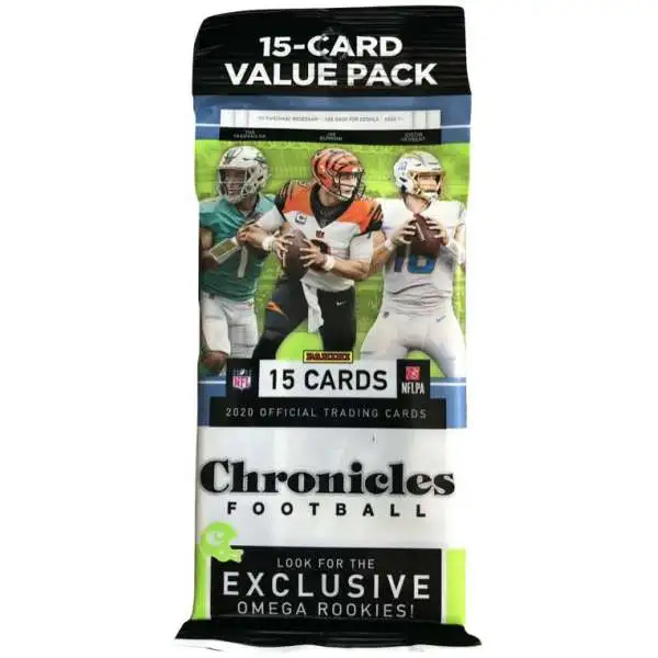 NFL Panini 2020 Chronicles Football Trading Card VALUE Pack [15 Cards]