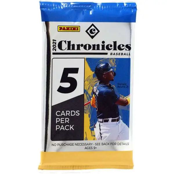 MLB Panini 2021 Chronicles Baseball Trading Card MEGA Box Pack [5 Cards]