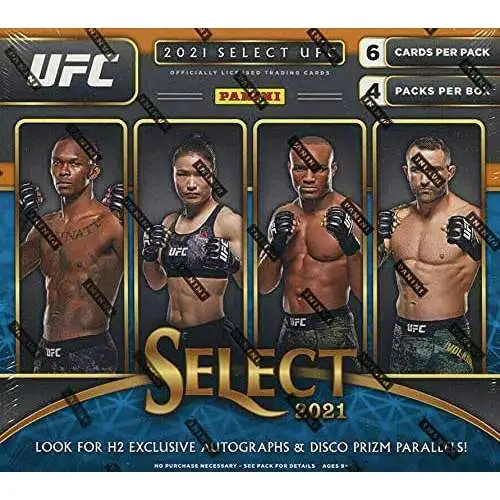 Panini 2021 Select UFC H2 Trading Card HOBBY HYBRID Box [4 Packs]