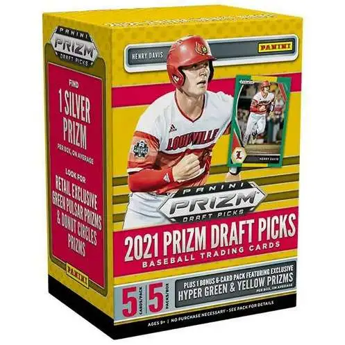 MLB Panini 2021 Prizm Draft Picks Baseball Trading Card BLASTER Box [5 Packs, Pink Prizms!]