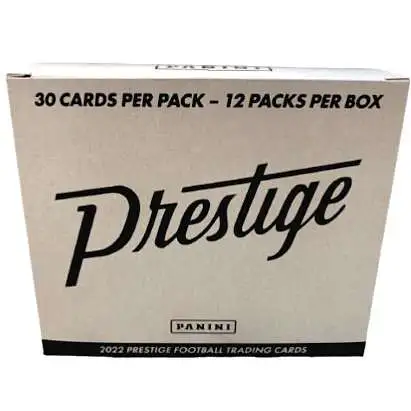 NFL Panini 2022 Prestige Football Trading Card VALUE Box [12 Packs, Exclusive Sunburst Parallels]