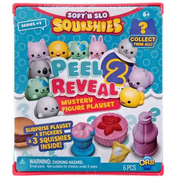 Soft'N Slow Squishies Peel 2 Reveal Mystery Figure Playset Pack