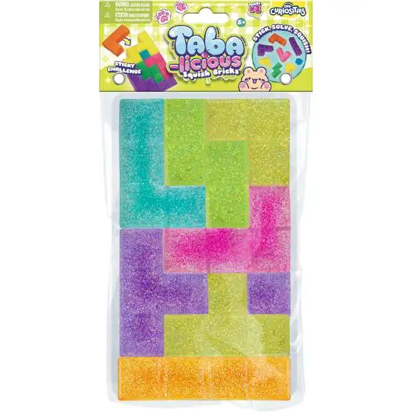 Taba-Licious Squish Bricks 6-Inch Squeeze Toy [Stick, Solve, Squish! RANDOM Colors!]