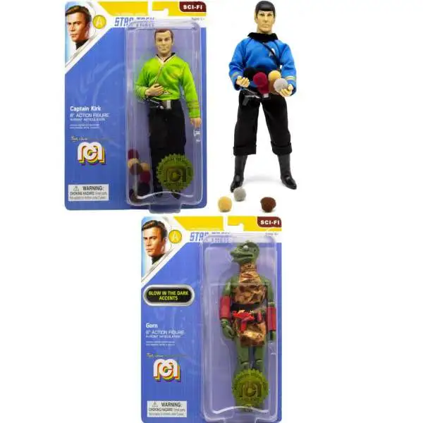 Star Trek Kirk, Spock & Gorn Set of 3 Action Figures