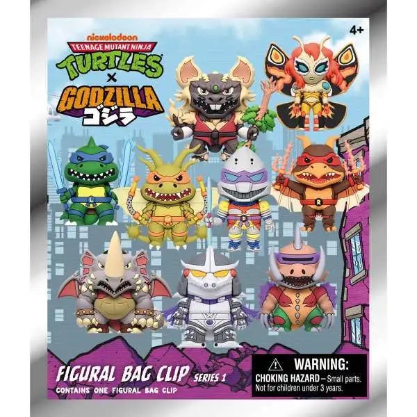 3D Figural Foam Bag Clip TMNT x Godzilla Series 1 Mystery Pack [1 RANDOM Figure]