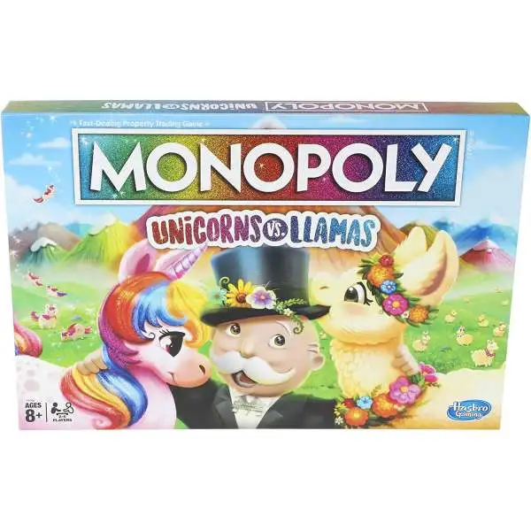 Monopoly Unicorns vs. Llamas Exclusive Board Game