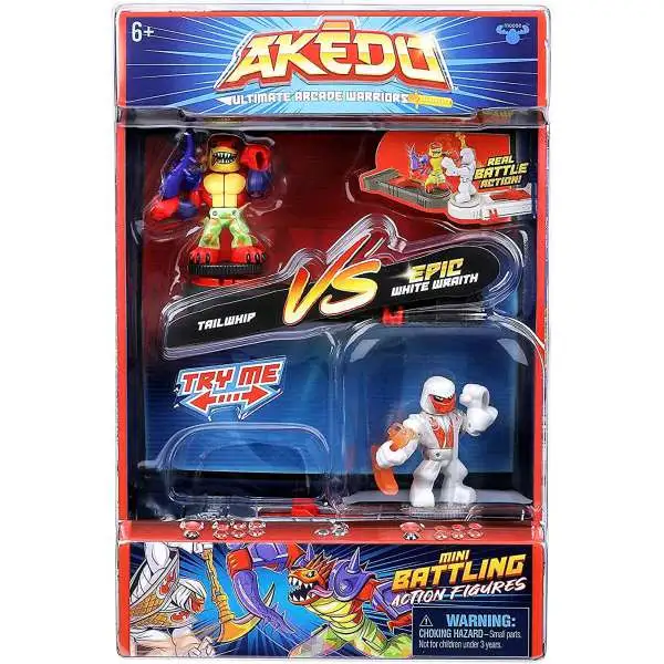 Akedo - tortues ninja leonardo vs rocksteady, figurines