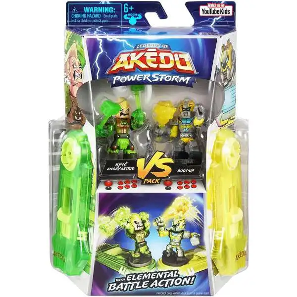 Legends of Akedo PowerStorm Epic Angry Astrid vs Boot-Up Mini Battling Action Figure VERSUS Pack