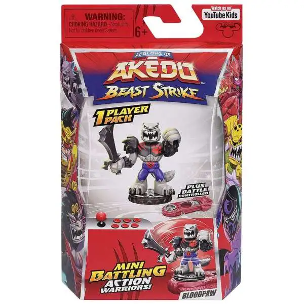 Legends of Akedo Beast Strike Bloodpaw Mini Battling Action Figure
