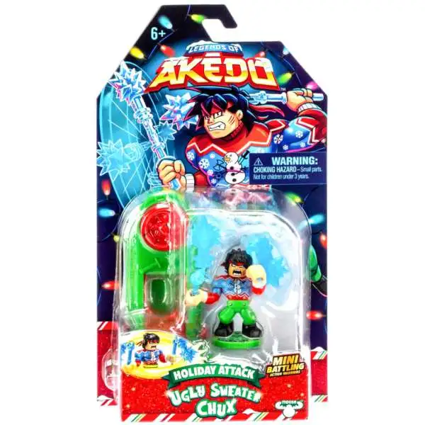 Legends of Akedo 2024 Holiday Attack Ugly Sweater Chux Exclusive Mini Battling Action Figure