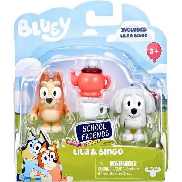 Bluey School Friends Lila & Bingo 3-Inch Mini Figure 2-Pack