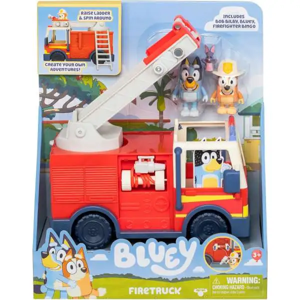 Bluey Firetruck Playset [Bob Bilby, Bluey & Firefighter Bingo]