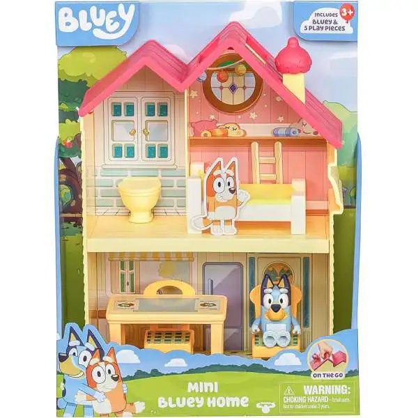 Mini Bluey Home Playset [Bluey Figure & 5 Play Pieces]