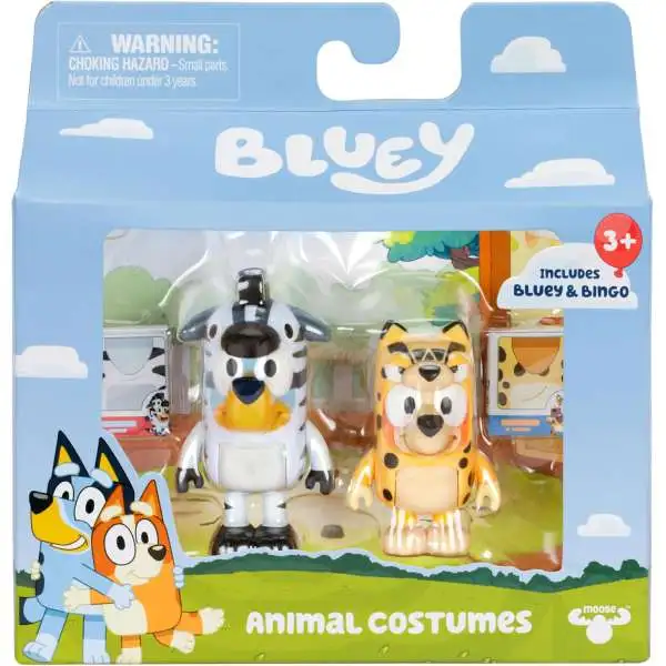 Beach Bluey & Bingo Mini Figure 2-Pack [Animal Costumes]