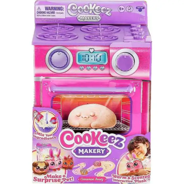 Cookeez Makery Bake Your Own Plush CINNAMON Treatz Oven Playset [1 RANDOM Mystery Interactive Plush, Damaged Package]