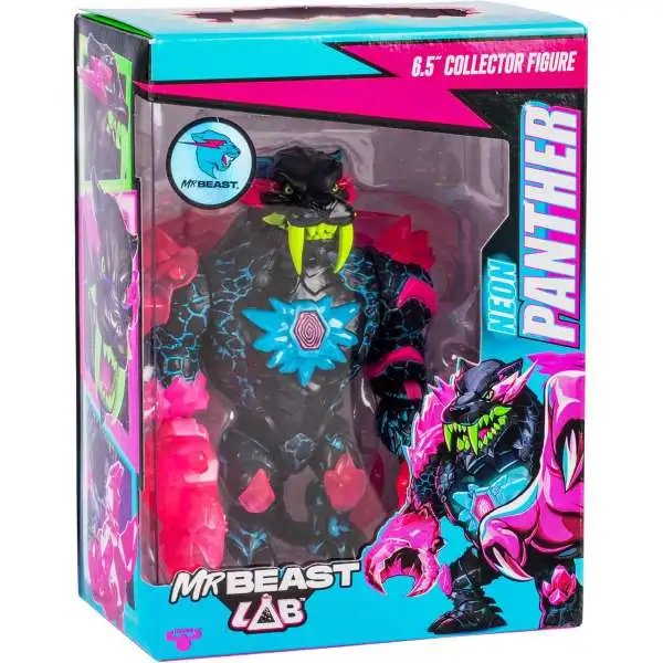 MrBeast Lab Mutators NEON Panther Collector Action Figure
