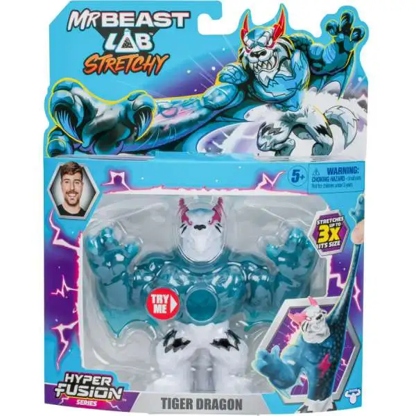 MrBeast Lab Stretchy Hero Hyper Fusion Tiger Dragon 5.5-Inch Figure [Goo Filled]