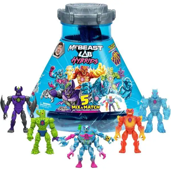 MrBeast Lab Hybrids Hyper Fusion Series Mix & Match Action Figure 5-Pack