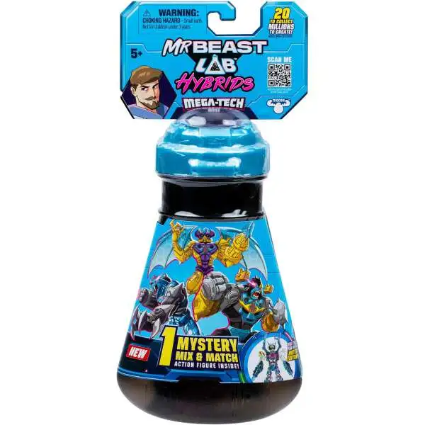 MrBeast Lab Hybrids Mega-Tech Mystery Pack [1 Mix & Match Figure]