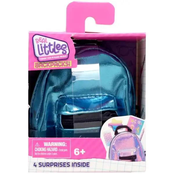 Shopkins Real Littles Backpacks! Series 6 Metallic Blue Mystery Pack