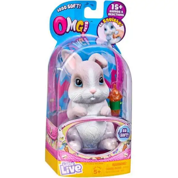 Little Live Pets OMG Pets Grey Bunny Rabbit Electronic Pet